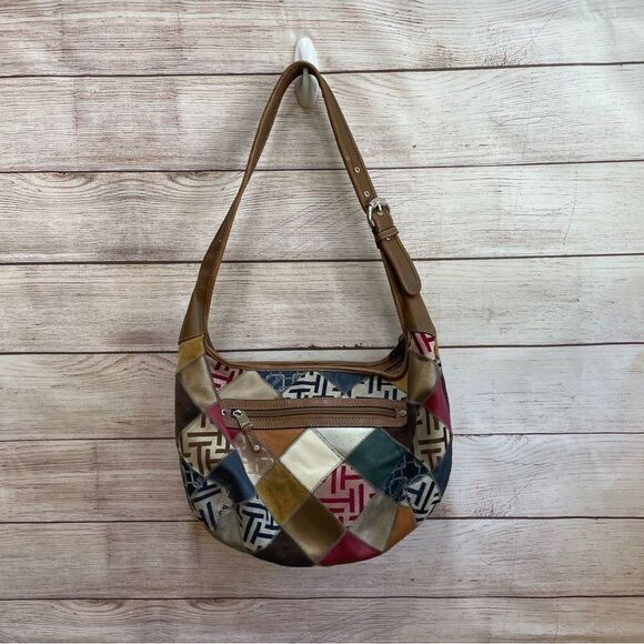 TIGNANELLO PATCHWORK LEATHER BAG - Picture 5 of 8